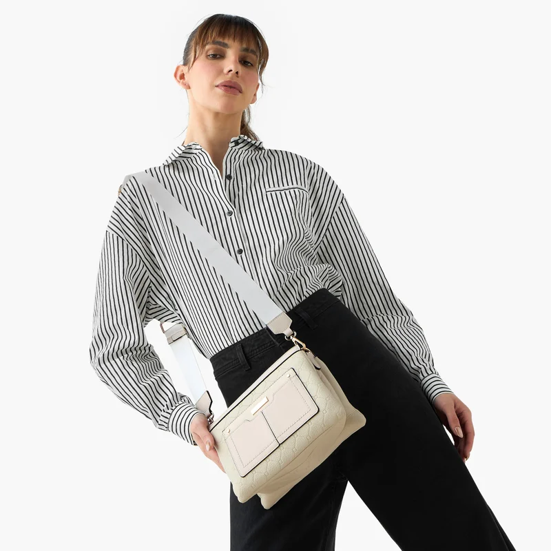 ساشا Sasha Embossed Crossbody Bag for Women